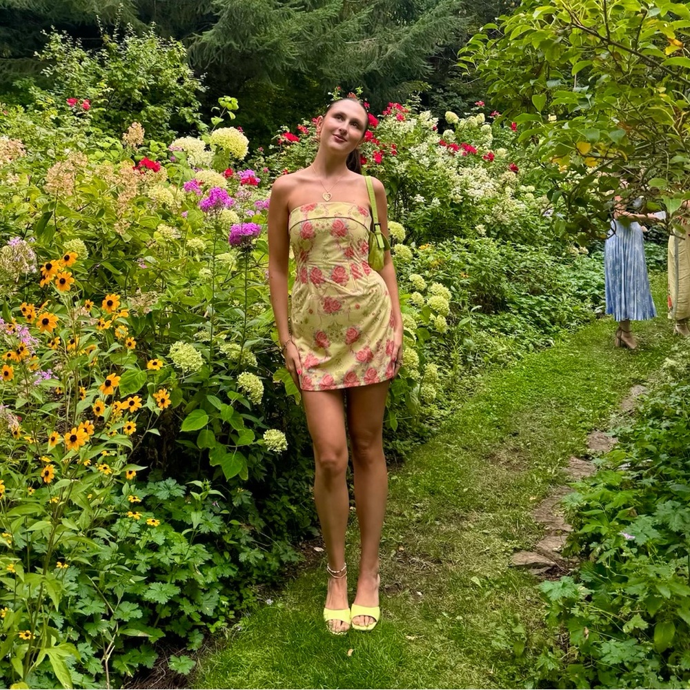 With Jean Chloe Corset Dress Size Medium in Prudence Rose Floral